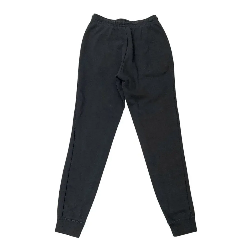 Nike Sweatpants Junior XS Black Swoosh Fleece Knit Comfy Athletic Performance